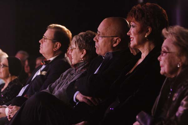 Gemze de Lappe, Donna McKechnie, Don Correia, Sandy Duncan, Lee Roy Reams,Marge Champion, in the audience during Act I